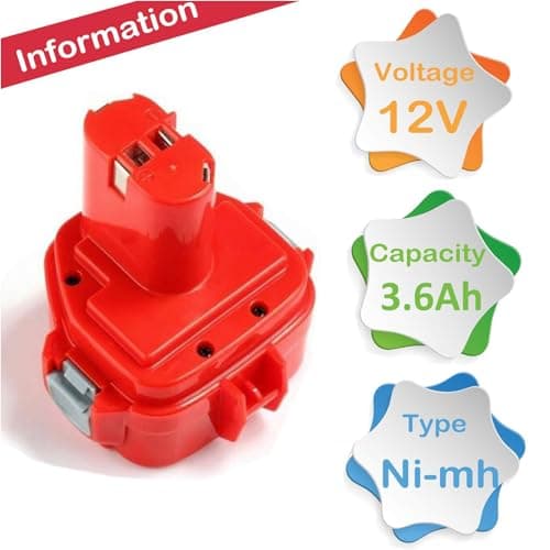 Detalle 2 de Goodexo Batería de Repuesto Makita 12V 3.6Ah