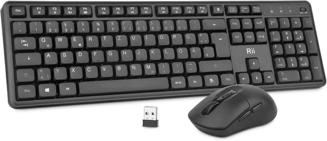 Imagen de Rii Tastatur Maus Set Kabellos QWERTZ 2.4 GHz en OfertitasTOP