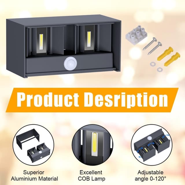 Detalle 2 de Applique Klighten 24 W détecteur de mouvement