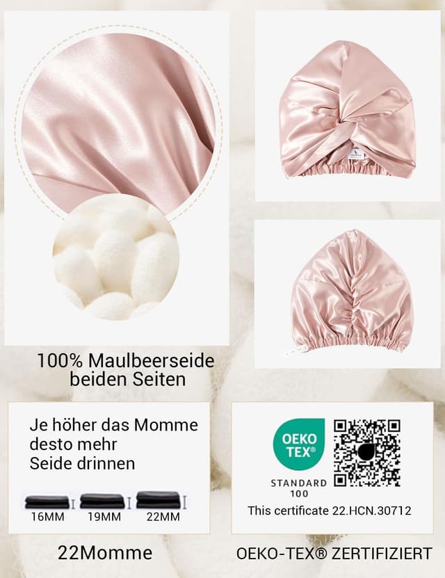 Detalle 2 de LaCourse Seidenhaube 22 Momme