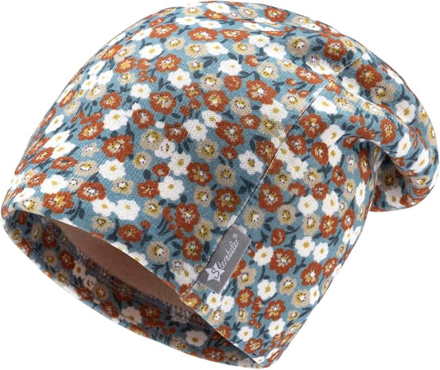 Detalle de Sterntaler Beanie für Babys und Kinder mit Bagger- & Baustellen-Motiv aus warmem Sweat-Stoff