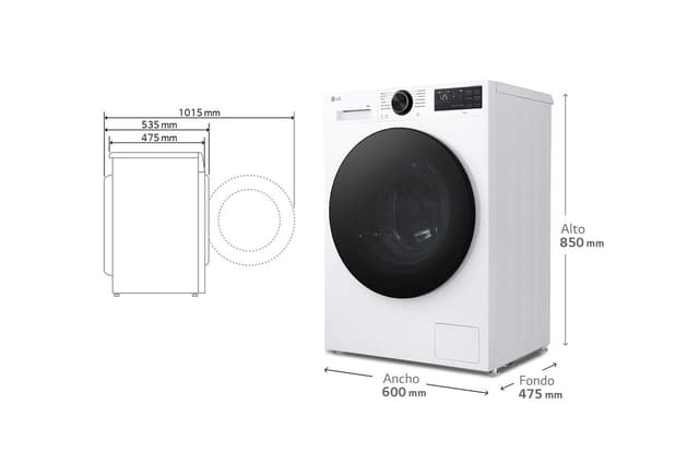 Detalle 2 de LG F2X50S9TLB Lavadora Inteligente 9 kg 💧