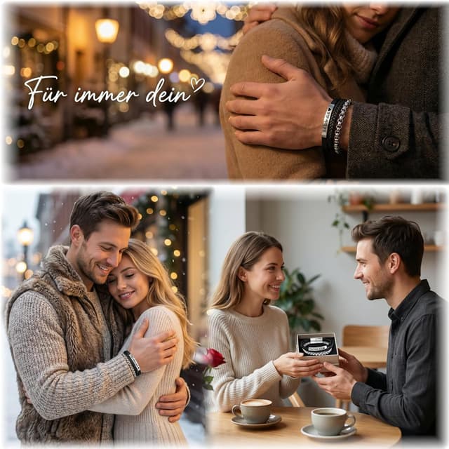 Thumbnail 6 de Gkmamrg Herren Lederarmband für Ehemann & Freund – Unendlichkeitsknoten „Ich liebe dich“