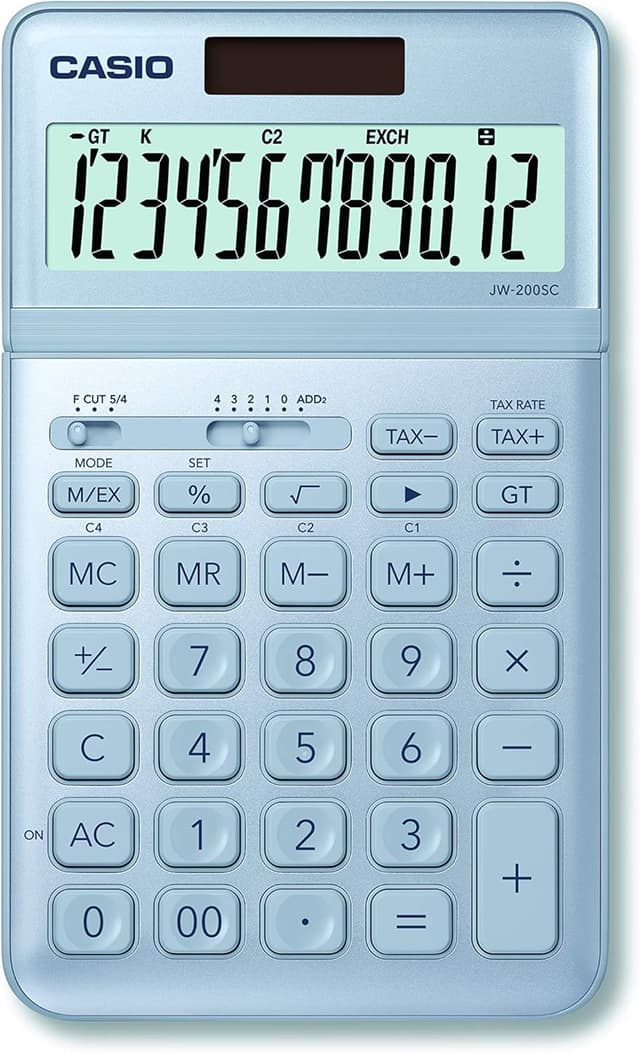 Detalle de Casio JW-200SC-BU calculatrice bureau
