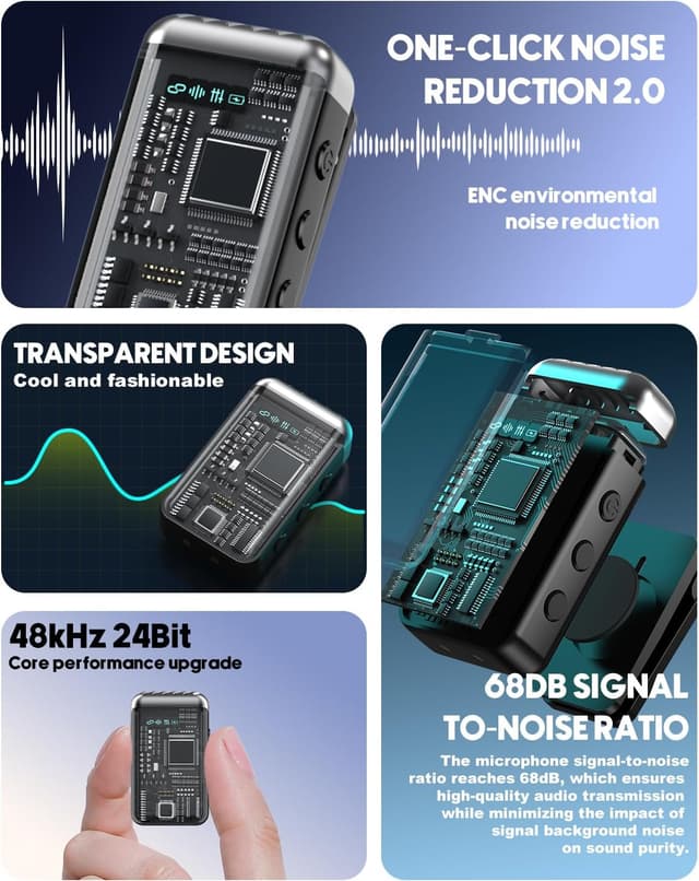 Thumbnail 2 de Micrófono Lavalier inalámbrico para iPhone y Android 🎤