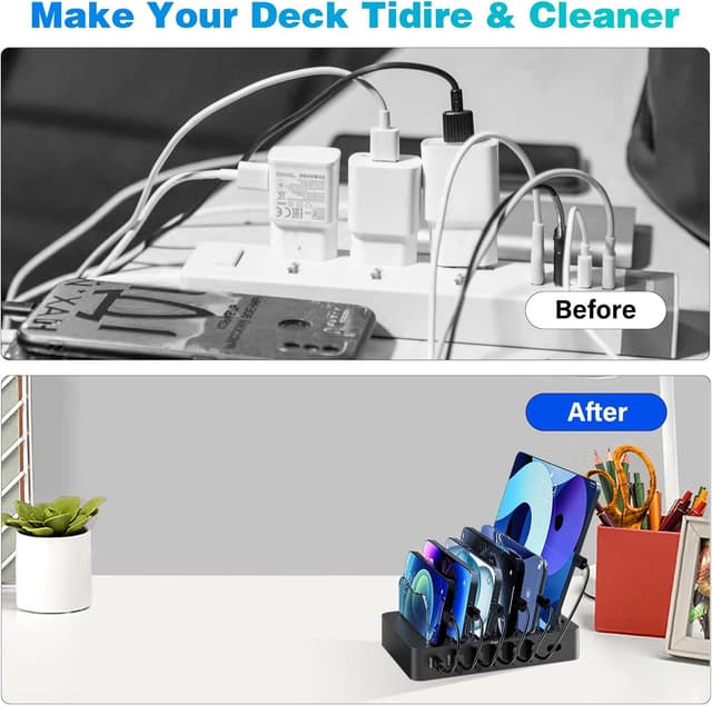 Detalle 2 de 68W 6-Port Charging Station 20W Fast Port