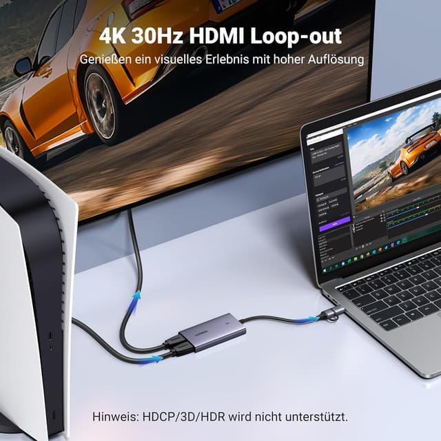Thumbnail 1 de UGREEN Video Capture Card 4K30Hz Loop-Out
