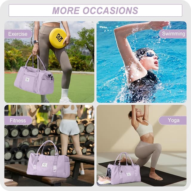 Thumbnail 6 de WEPLAN Sport-Duffelbag mit Nassfach & Schuhfach (Handgepäck) – Lila