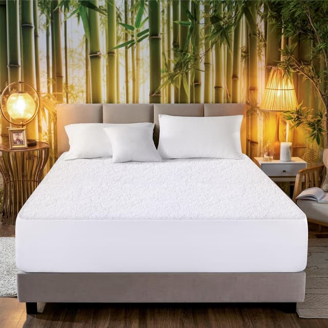 Detalle de Utopia Bedding coprimaterasso singolo impermeabile 90 x 200 x 30 cm in viscosa con elastico tutto intorno