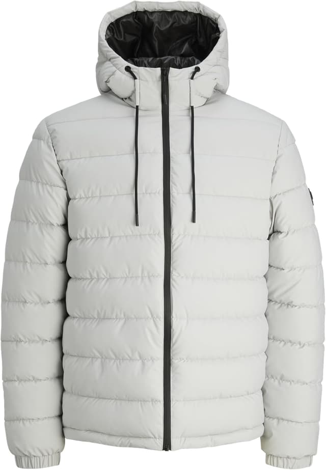 Detalle de Jack & Jones Jcopoint Pu Puffer Jacket : la doudoune homme avec capuche pour l’hiver