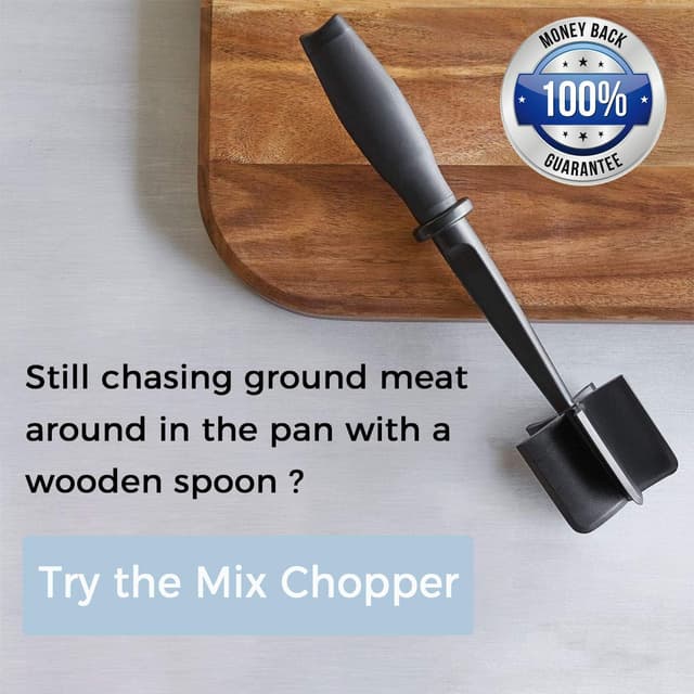Detalle de Meat Chopper with 5 Curve Blades — Ground Beef Masher for Nonstick Pans (Heat-Resistant Nylon)