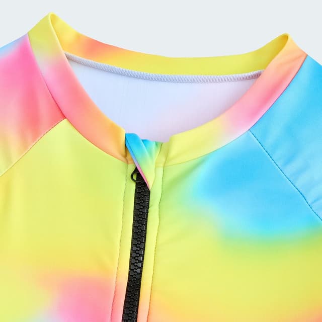 Detalle 2 de JiAmy Mädchen Badeanzug Zweiteiler Set (Langarm UV-Schwimmshirt mit Badehose) für 7–12 Jahre, Gr. 122–152