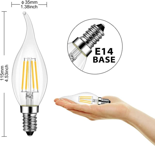 Thumbnail 3 de LVWIT Bombillas LED E14 Vela 4W (Pack 6)