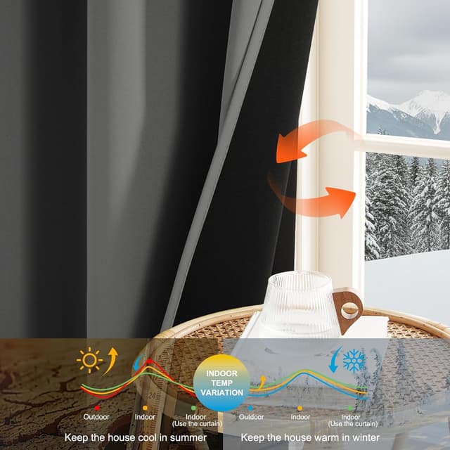 Thumbnail 5 de PONY DANCE tende oscuranti interne con anelli (2 pezzi) L 140 x H 260 cm, grigio