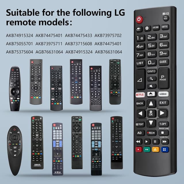Detalle de LG smart TV remote replacement 2 shortcut