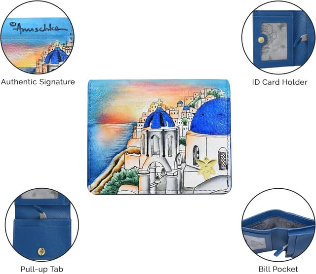 Thumbnail 5 de Leder Kartenbörse 10,2 cm Anuschka Santorini Sunset