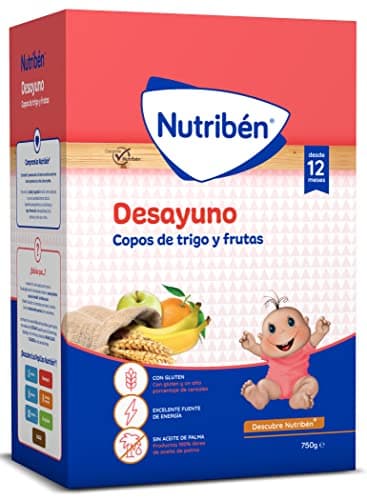 Detalle de Nutribén Papilla de Trigo y Frutas 🍎, 6x750g, Sin Aceite Palma