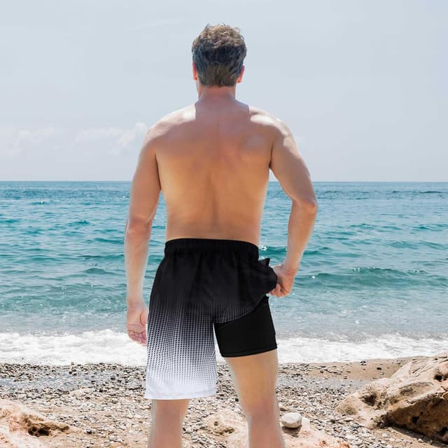 Detalle 2 de westwolf Men's 9" Quick Dry Board Shorts with Compression Liner