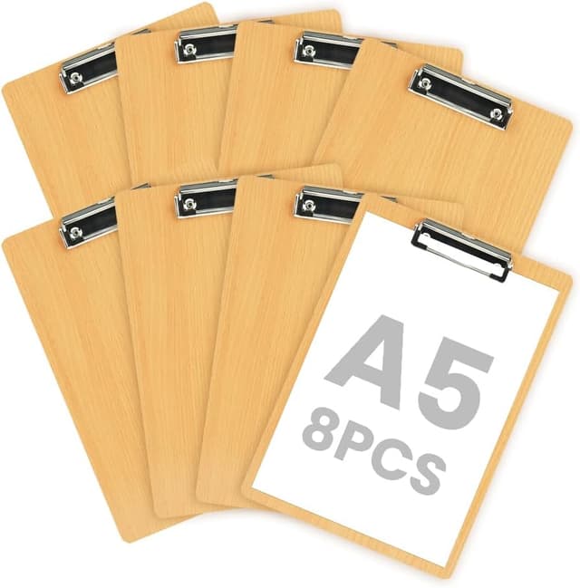 Detalle de OFFCUP Klemmbrett A5 Holz 21,4 x 14,5 cm