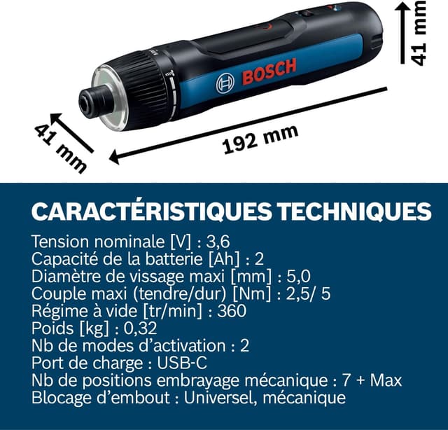 Detalle 2 de Bosch Professional GO 3 tournevis sans-fil 7 réglages
