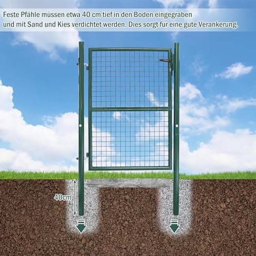 Thumbnail 5 de Ollewiellan Puerta de jardín metálica 125x100 cm