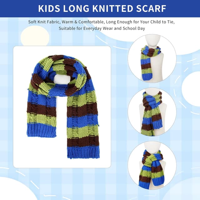 Thumbnail 5 de INSISMY Ensemble Bonnet Écharpe Gants Enfant 3-8 ans