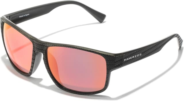 Detalle de HAWKERS Unisex Faster Sunglasses (Category 3) – Red mirror lenses, TR90 frame