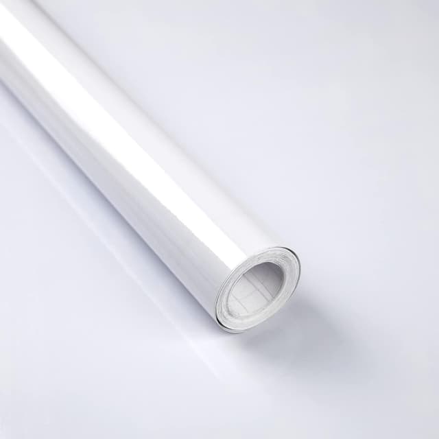 Detalle de Decooroom Carta adesiva per mobili bianca 30 × 300 cm impermeabile in vinile autoadesivo
