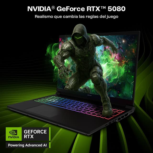 Detalle de PcCom Legend 5080 con Intel Core Ultra 9 275HX, RTX 5080, 32GB y SSD de 1TB (pantalla 16" QHD+ 240Hz)