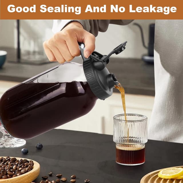 Detalle 2 de 64 oz Mason Jar Cold Brew Coffee Maker 🍶