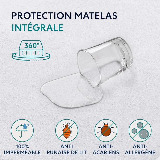 Thumbnail 1 de Dreamzie Housse Matelas 140x190 cm Imperméable