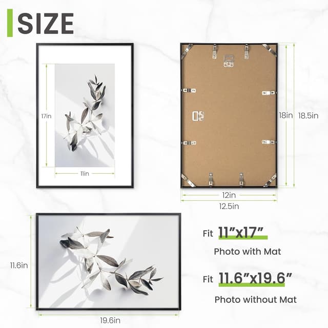 Detalle de 12x18 Aluminium picture frame, 31x46 cm