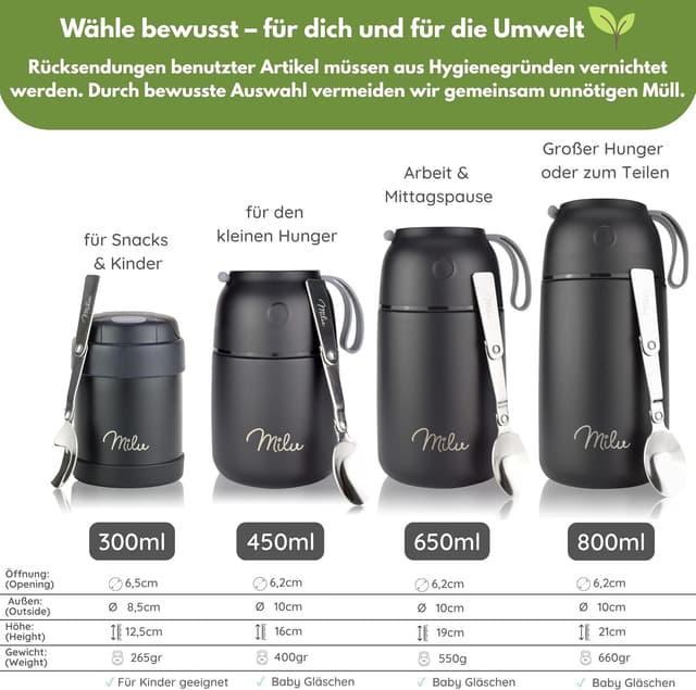 Thumbnail 5 de Milu Thermobehälter 300 ml für Kinder 🥣