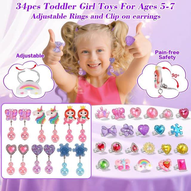 Thumbnail 1 de 34-Piece Kids Jewelry Set for Ages 3–8