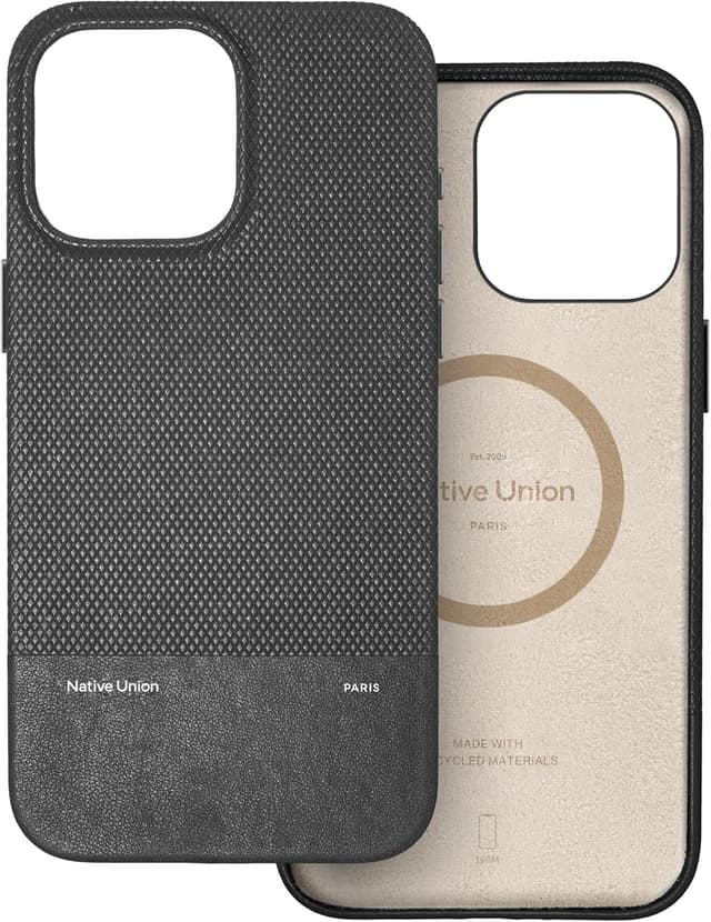 Detalle de Native Union (Re)Classic Case 3.0 for iPhone 16 Pro Max with MagSafe – Black, 6ft / 1.8m drop protection
