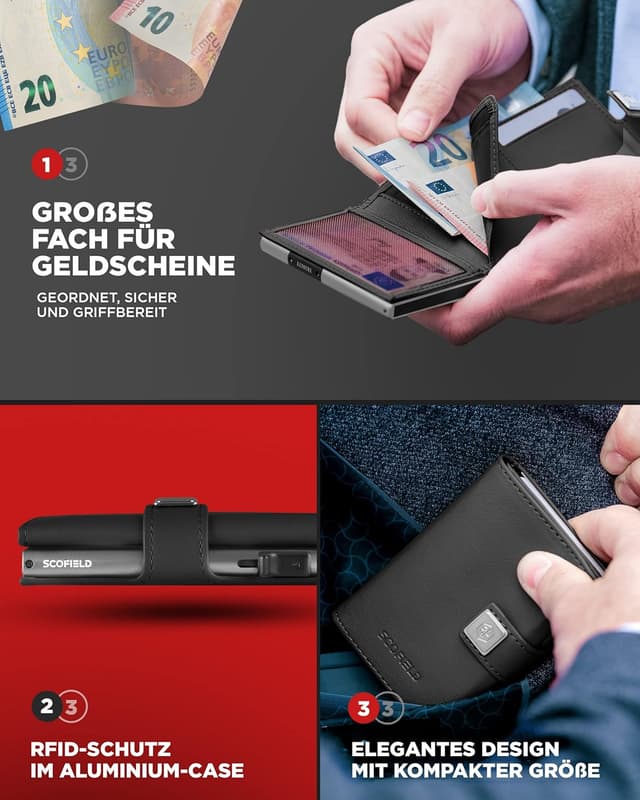 Detalle 2 de SCOFIELD Trinity Geldbörse Herren für 12 Karten