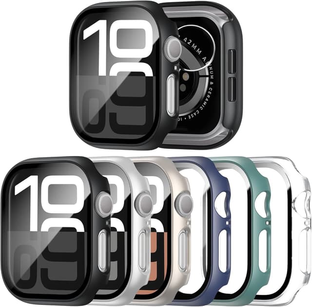Detalle de JERXUN 6-Pack Case for Apple Watch 46mm