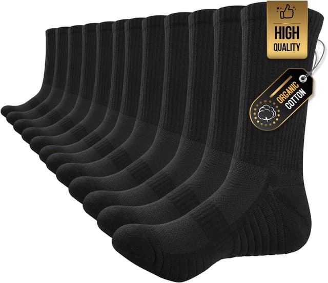 Detalle de TANSTC Mens Crew Socks 6 Pairs