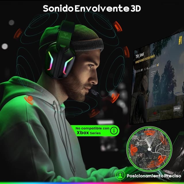 Detalle de WESEARY WG1 auriculares gaming 50 mm