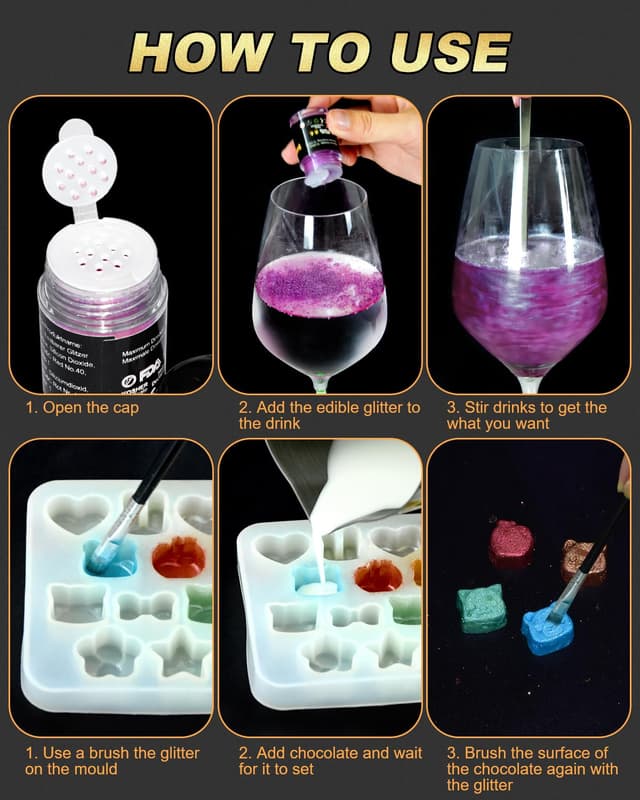 Thumbnail 3 de Roizefar Essbares Glitzer Set 4 g đ°