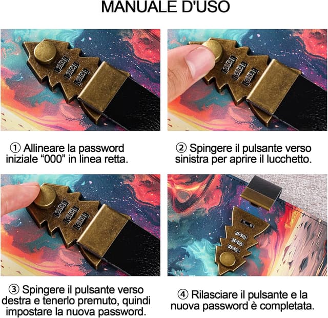 Thumbnail 3 de Diario A5 con lucchetto 14,8×21,3 cm