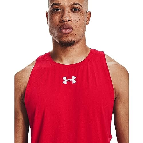 Detalle de Under Armour UA Baseline Tank Rojo para Baloncesto