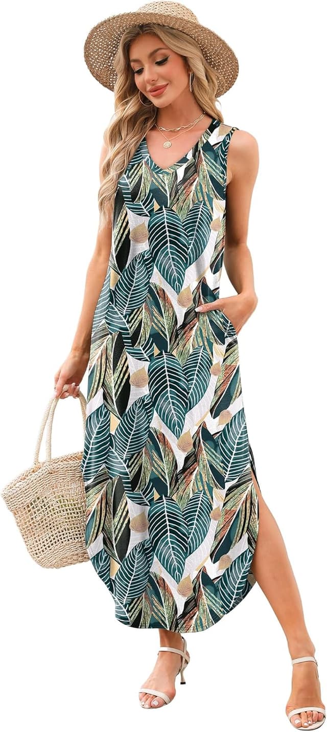 Detalle 2 de Sampeel Summer Dresses Maxi Dress with Pockets