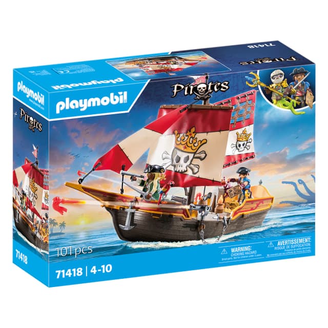 Detalle de Playmobil Barco pirata 48 piezas