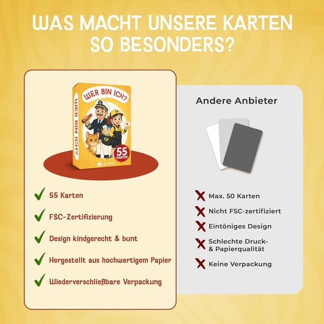 Thumbnail 5 de LIKARTO „Wer bin ich?“ Spiel für Kinder – Familienspiel, Lernspiel & Reisespiel ab 4/5/6/7/8/9 Jahren