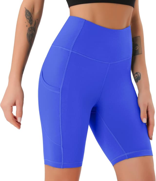 Detalle 2 de Persit Damen Kurzleggings für Radfahren mit Taschen