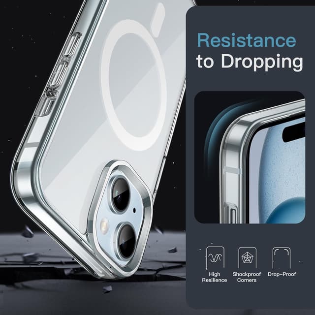 Thumbnail 5 de JETech Magnetic Case for iPhone 15 6.1-inch Clear