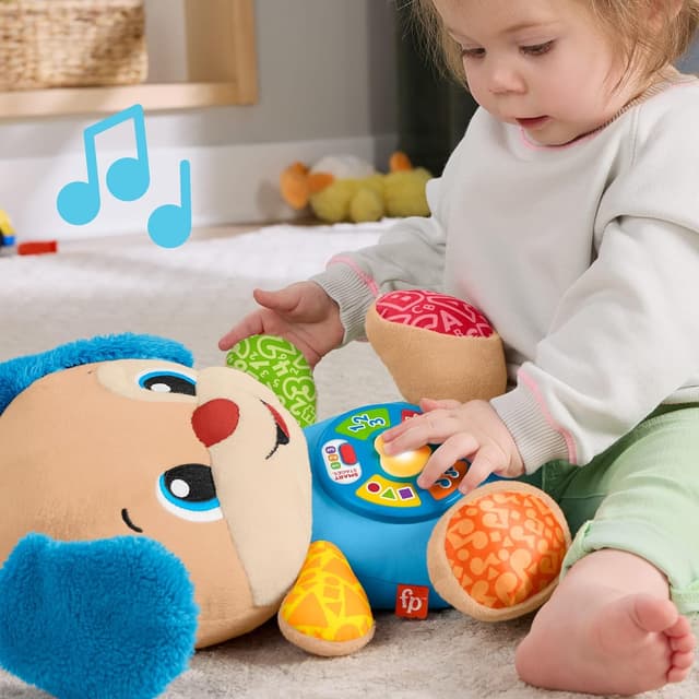 Detalle 2 de Fisher-Price musikalischer Lernspaß Smart Stages Hündchen (JFD20) – Plüschspielzeug ab 6 Monaten