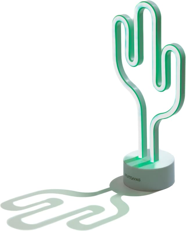 Detalle de Muitomas lampada neon da scrivania con scritta e forma fenicottero, 5W (input 5V/1A)