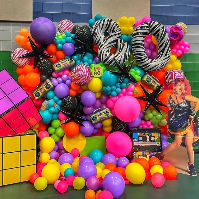 Thumbnail 5 de 190Pcs Rainbow Disco Balloon Garland Arch Kit